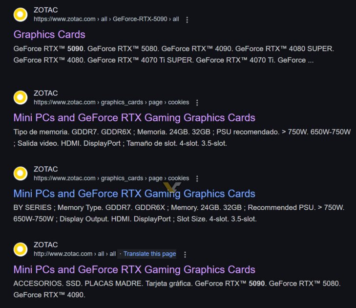 RTX 5090 получит всего 32 ГБ видеопамяти: это случайно подтвердила Zotac