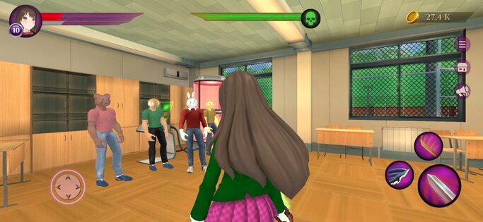 Anime School Animal Simulator 1.34. Скриншот 1