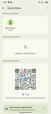 Google будет отдавать предпочтение QR-коду при обмене данными через Quick Share
