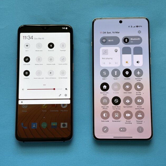 Блогер сравнил дизайн интерфейса OxygenOS 11 и OxygenOS 15: разница внушительная