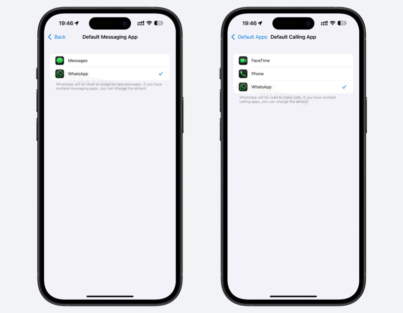 WhatsApp для iPhone теперь можно выбрать приложением для сообщений и звонков по умолчанию