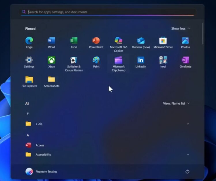 Microsoft готовит новое меню «Пуск» в Windows 11: более удобное и без раздела «Рекомендуемое»