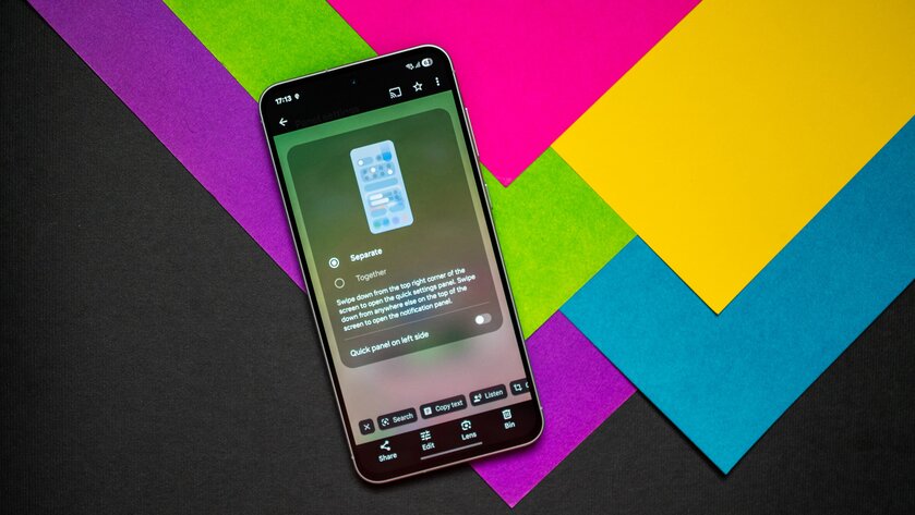 Обзор прошивки One UI 7 от Samsung — это просто новая эра в ПО для смартфонов и планшетов — One UI 7 теперь с разделенной панелью уведомлений. 2