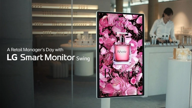 LG создала жену Планктона? Представлен монитор Smart Monitor Swing на колёсиках