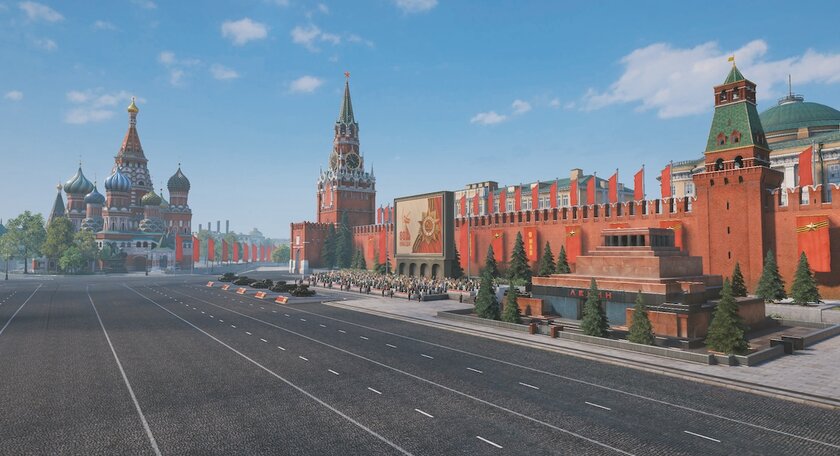 В «Мир танков» в честь 9 Мая добавили праздничный ангар с Красной площадью и Парадом Победы