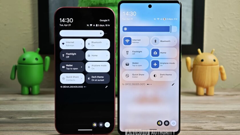 Знакомьтесь, Android 17: смотрим на совершенно новый дизайн системы — Новый дизайн объединенной панели уведомлений и быстрых настроек. 3