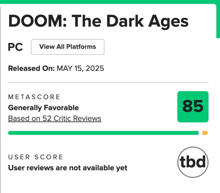 Шутер года? Журналисты опубликовали обзоры DOOM: The Dark Ages