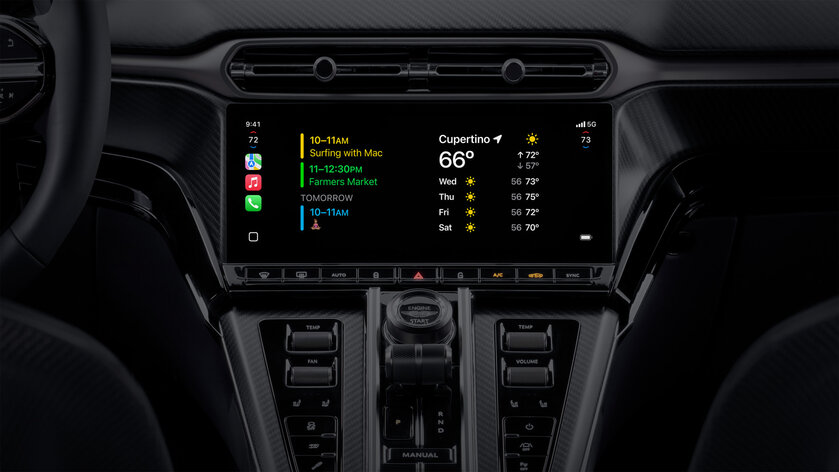 Apple представила CarPlay Ultra — когда iPhone управляет всем, от климата до тахометра