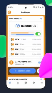 CT Pool – майнинг биткойнов 1.0.40. Скриншот 3