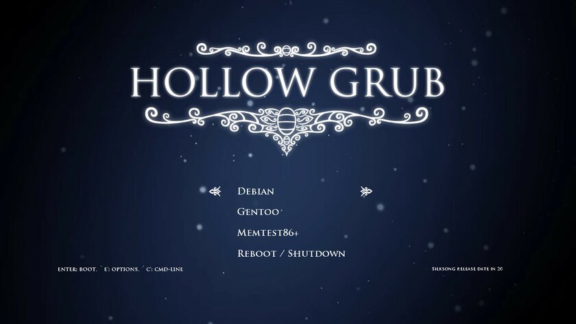 Геймер создал безумно красивые темы загрузчика Linux для фанатов Hollow Knight