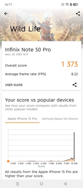Удивил! Пульсометр, DeepSeek и стабилизатор в недорогом смартфоне — обзор Infinix Note 50 Pro — Производительность. 6