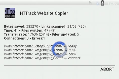 HTTrack Website Copier 3.49.02.63. Скриншот 6