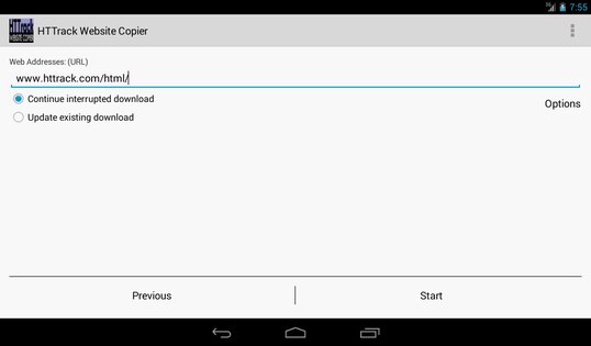 HTTrack Website Copier 3.49.02.63. Скриншот 9
