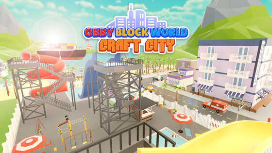 Obby Block World Craft City 0.28. Скриншот 1