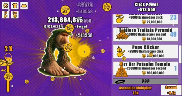 Italian Brainrot Clicker 0.3.2. Скриншот 2