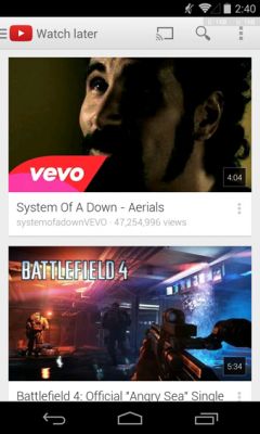 Приложение YouTube для Android получило поддержку Chromecast