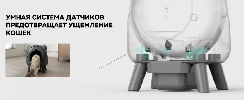 В России начали продавать умный кошачий туалет AmiCura Cura X1: очищать нужно только дважды в месяц