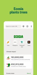 Ecosia 150.0.7871.63.42. Скриншот 2