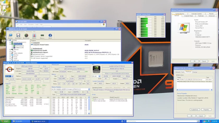 Блогер запустил Windows XP x64 на Ryzen 9 9900X с 64 ГБ DDR5 ОЗУ и SSD PCI-E 5.0 — такую сборку можно считать ретро?