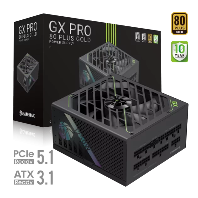 GAMEMAX представил новые блоки питания GX PRO — мощные, тихие и безопасные