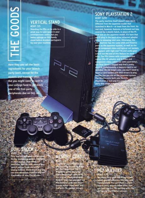 Набор аксессуаров PlayStation 2 из официального журнала, 2000 год