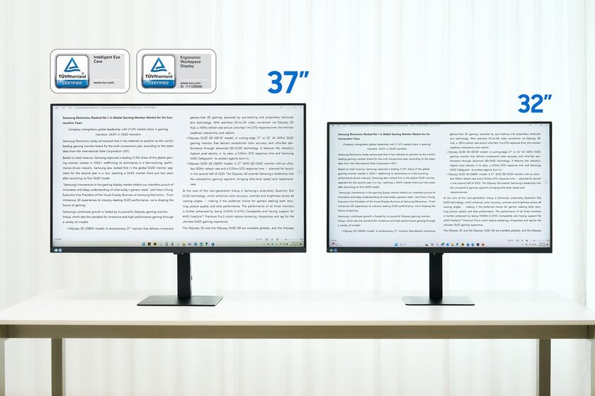 Samsung представила первый 37-дюймовый монитор в серии ViewFinity — S8
