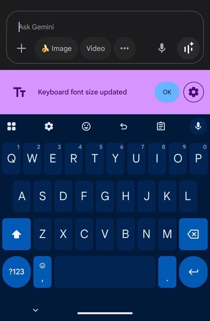 В Gboard на Android появилась настройка размера шрифта