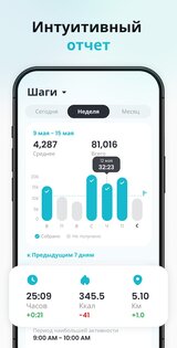 Шагомер StepGo 1.2.4. Скриншот 3