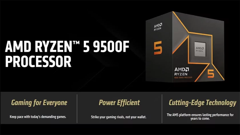 AMD выпустит Ryzen 5 9500F уже через неделю: чип всего на 3,5% мощнее предшественника