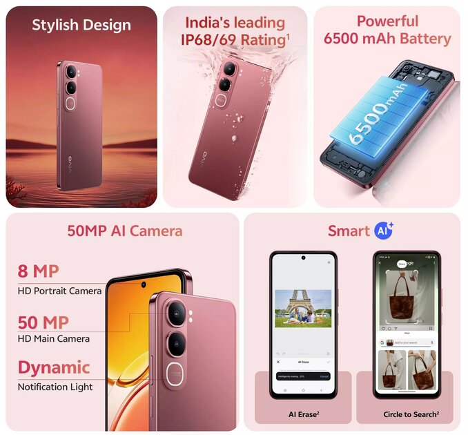 Представлен Vivo Y31 с батареей 6500 мА·ч и полной защитой от воды
