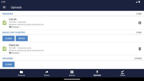 ownCloud 4.6.2. Скриншот 14