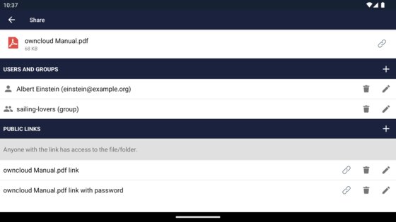 ownCloud 4.6.2. Скриншот 15