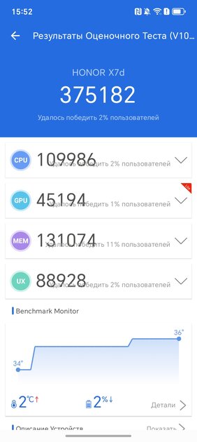 Усиленный корпус, батарея на двое суток и Google-сервисы: обзор недорогого HONOR X7d — Производительность и тесты. 4