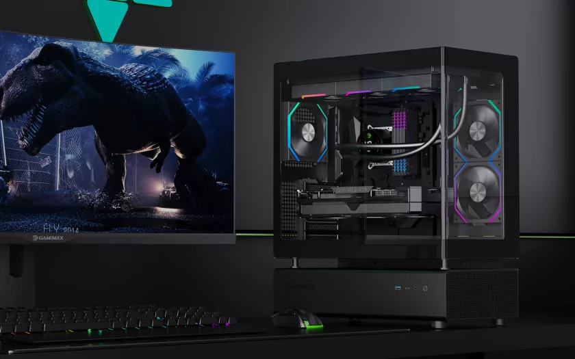 Представлен GAMEMAX N80 — корпус с двухкамерной системой охлаждения и панорамным изогнутым стеклом