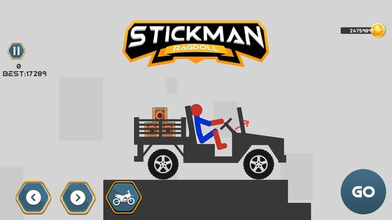 Stickman Dismount Ragdoll Game 1.2.2. Скриншот 1