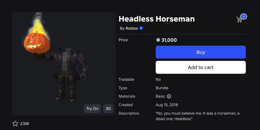 Скин из Roblox стоимостью… 300 долларов