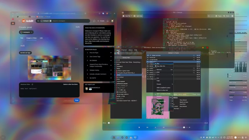 Linux с темой Liquid Glass выглядит даже лучше macOS 26 Tahoe