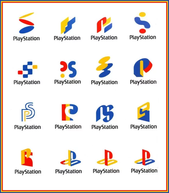 Среди таких вариантов выбирали логотип PlayStation в 1994 году — большинство обыгрывали буквы P и S