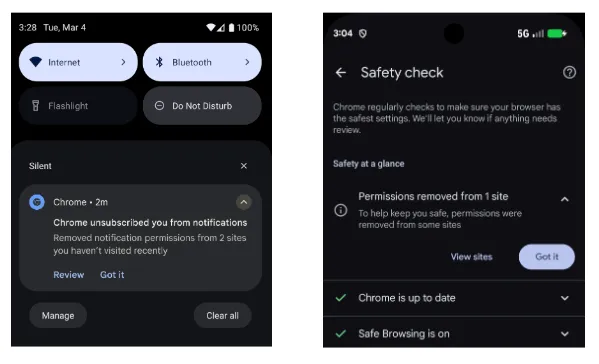 Chrome будет автоматически отключать уведомления от сайтов, которые пользователь игнорирует