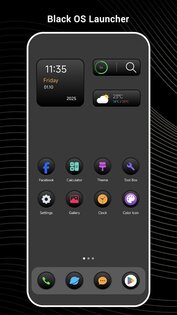 Black OS Launcher 5.2. Скриншот 1