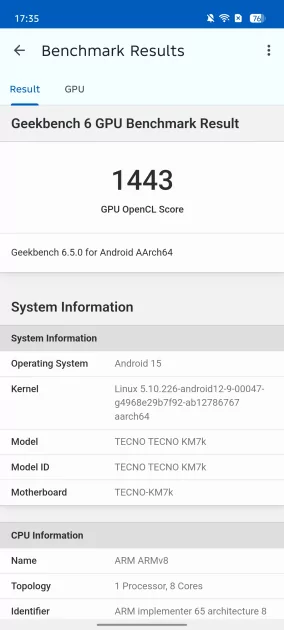 Ультратонкий смартфон с приличной батареей и забавной подсветкой: обзор TECNO SPARK Slim — Производительность и тесты. 16