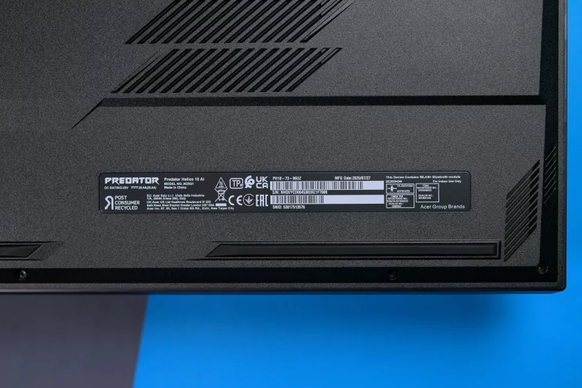 Обзор игрового ноутбука Acer Predator Helios 18 AI: Core Ultra 9, RTX 5080 и 128 ГБ ОЗУ — Дизайн, порты и ввод. 4