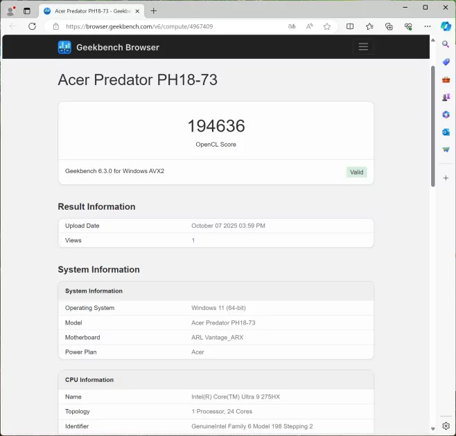 Обзор игрового ноутбука Acer Predator Helios 18 AI: Core Ultra 9, RTX 5080 и 128 ГБ ОЗУ — Производительность. 7