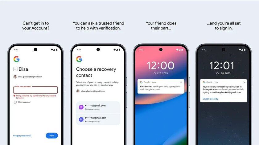 Google теперь позволяет родным и друзьям помогать с восстановлением аккаунта
