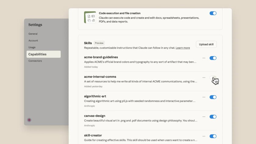 Anthropic представила Skills: ИИ можно гибко настроить под конкретный тип задач
