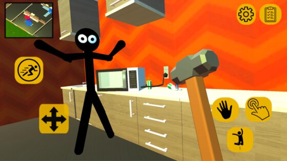 Stickman Neighbor. Scary Secret 1.7. Скриншот 1