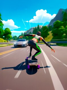 Downhill Skate Race 1.4.3. Скриншот 14