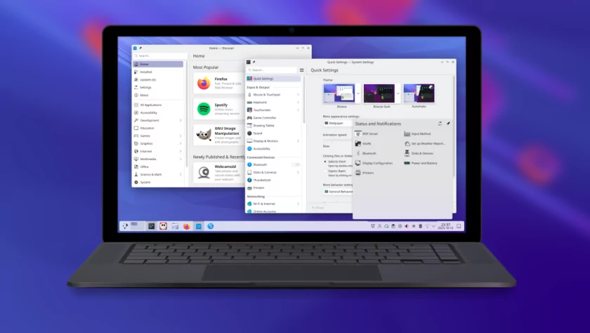 Состоялся релиз KDE Plasma 6.5 с динамическими обоями, закругленными окнами и прочими улучшениями