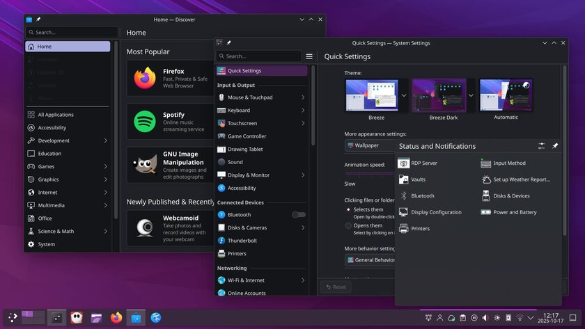 Состоялся релиз KDE Plasma 6.5 с динамическими обоями, закругленными окнами и прочими улучшениями