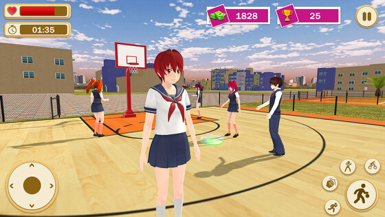 High School Girl Life Sim 3D 2.8.6. Скриншот 5